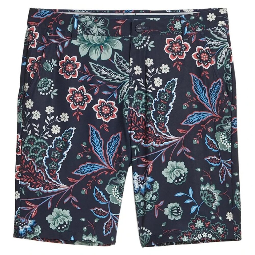 PUMA Mens Golf Puma X Liberty Shorts Tropical Floral Active Size 28 Flat Front